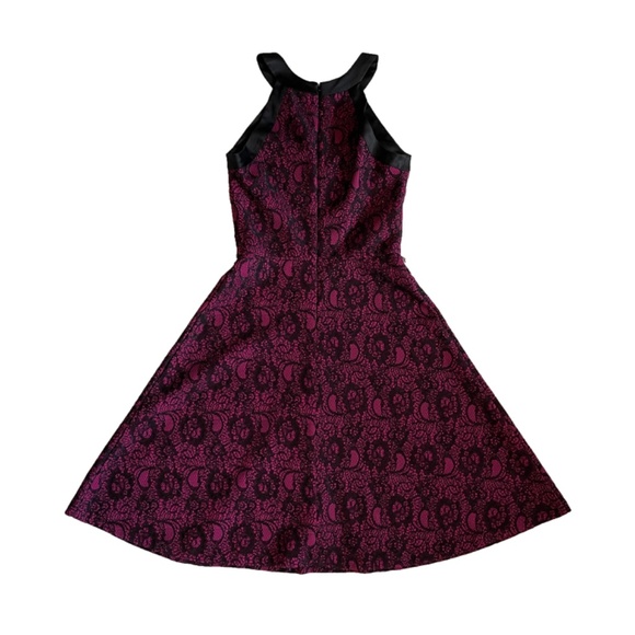 EUC Le Chateau Burgundy Brocade Dress Size XXS - Picture 2 of 8